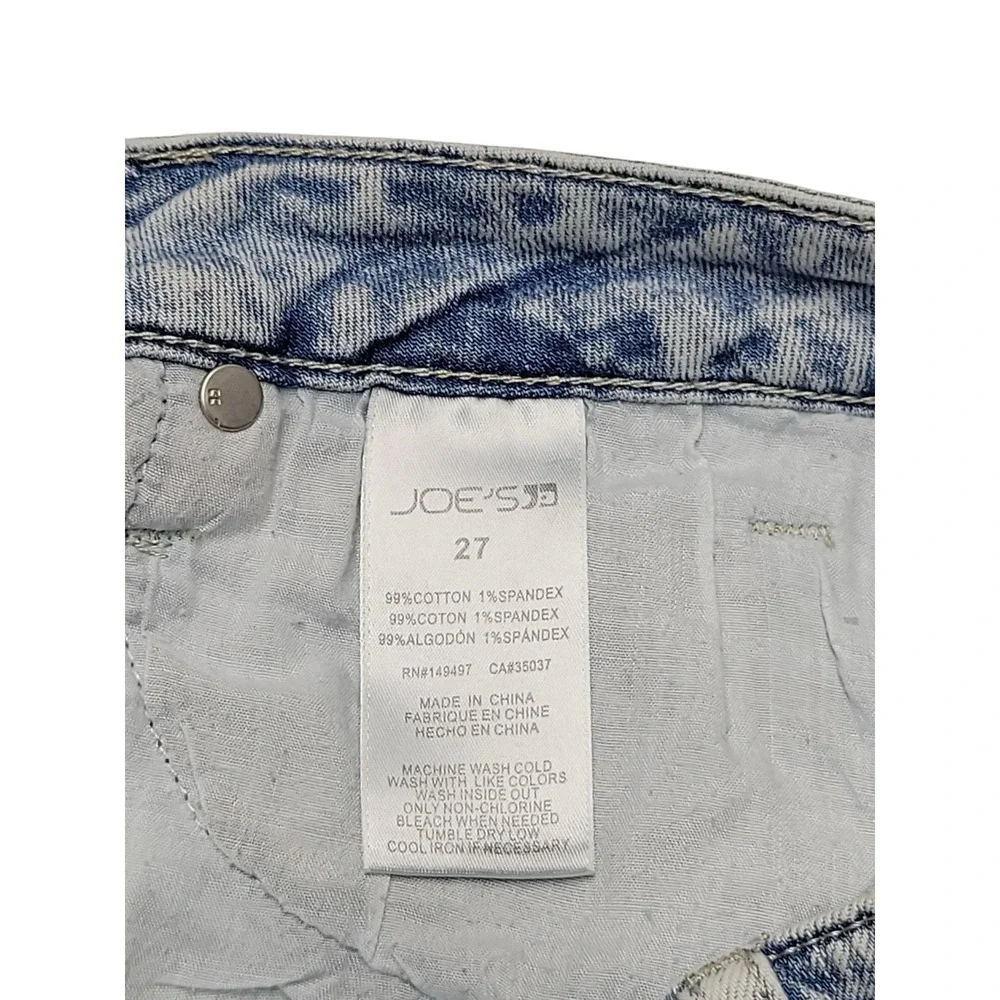 Joe's Jeans Destroyed Cutoff Stretch‎ Light Denim Long Shorts. Women's Size 27